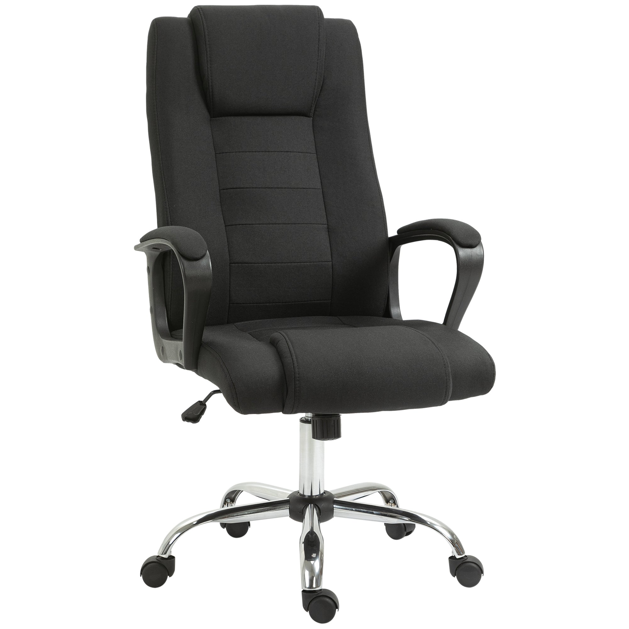 Scaun de Birou Ergonomic, Basculant și Căptușit, cu Înălțime Reglabilă, 62 x 76 x 110-119 cm, Negru