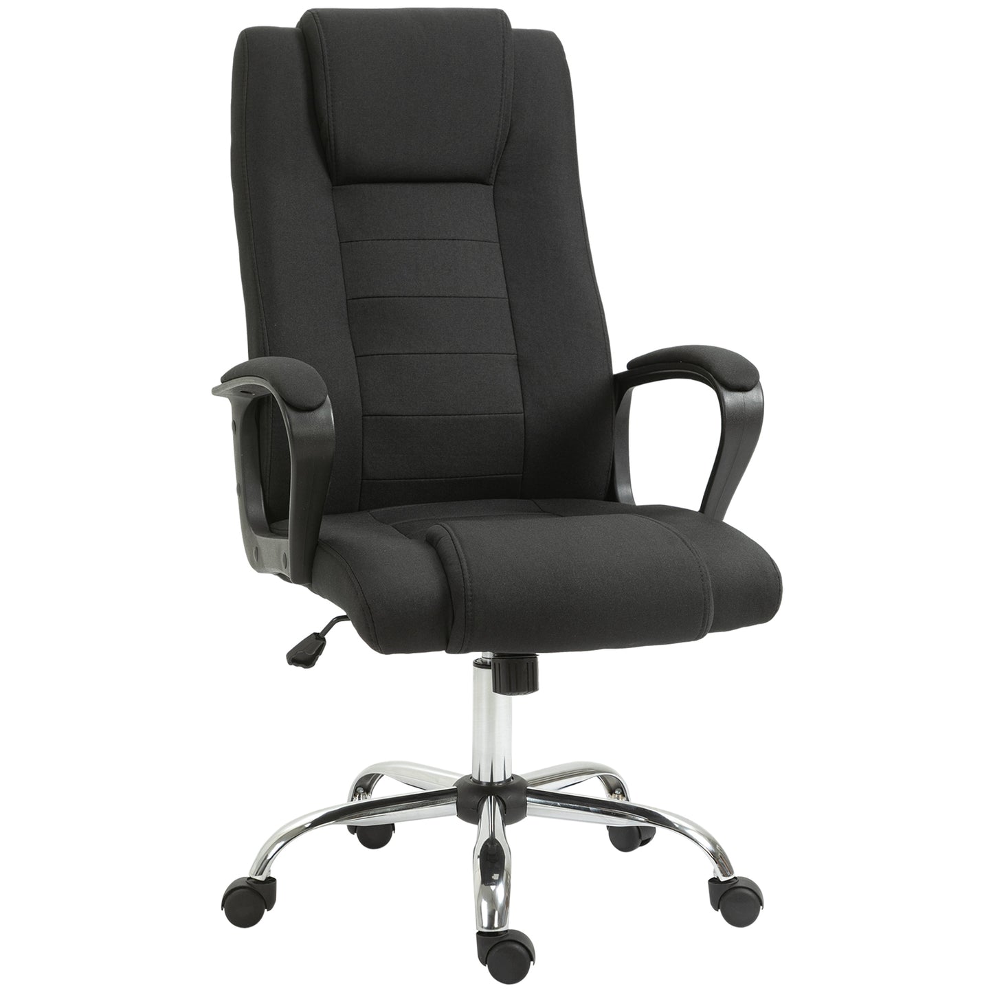 Scaun de Birou Ergonomic, Basculant și Căptușit, cu Înălțime Reglabilă, 62 x 76 x 110-119 cm, Negru