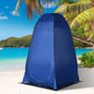 Cort de Duș pentru Camping și Plajă cu Ușă cu Fermoar și Geantă de Transport, 126x124x189 cm, Albastru Închis