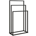 Suport pentru prosoape autoportant cu 3 brațe din oțel, 45x21.5x85 cm