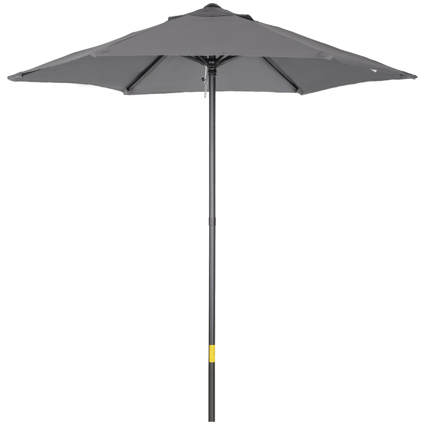 Umbrela de Gradina inclinabila, cu Orificiu de Ventilatie si 6 Brate, Ø196x204 cm, Gri