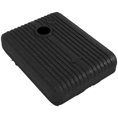 Bază  pentru Umbrelă de Grădină Umplută cu Apă și Nisip 70-90 kg, Roți și Mâner din HDPE, 80x60 cm, Negru
