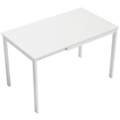 Masă de Sufragerie Extensibilă 80-120 cm pentru 4-6 Persoane, Masă Economisitoare de Spațiu cu Extensie Glisantă, Natural