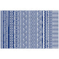 Covor pentru Exterior 182x274 cm Reversibil, Covor Pliabil din Polipropilen 310 g/m² Albastru si Alb