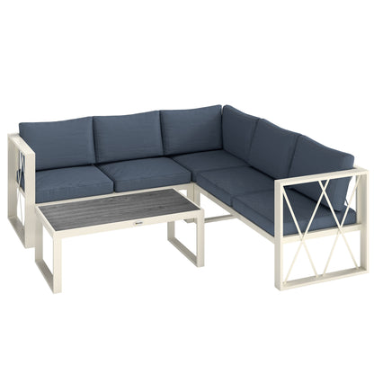 Set Mobilier de Grădină cu Fotoliu Rabatabil, 2 Canapele cu Perne și Măsuță, Gri