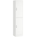 Bibliotecă Înaltă 180 cm, Raft Modern cu 5 Niveluri Reglabile, Mobilier Independent pentru Living, Dormitor, Birou, Alb