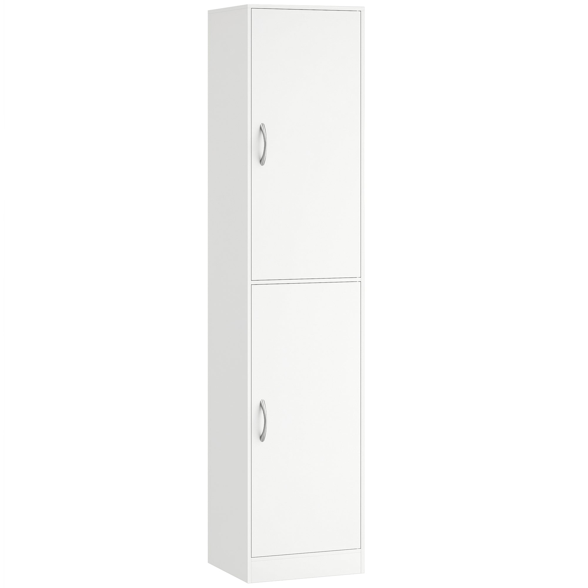 Bibliotecă Înaltă 180 cm, Raft Modern cu 5 Niveluri Reglabile, Mobilier Independent pentru Living, Dormitor, Birou, Alb