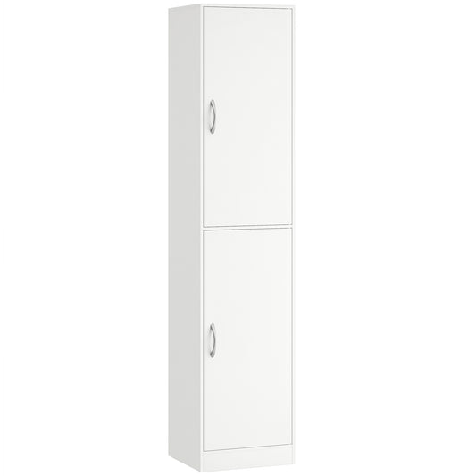 Bibliotecă Înaltă 180 cm, Raft Modern cu 5 Niveluri Reglabile, Mobilier Independent pentru Living, Dormitor, Birou, Alb
