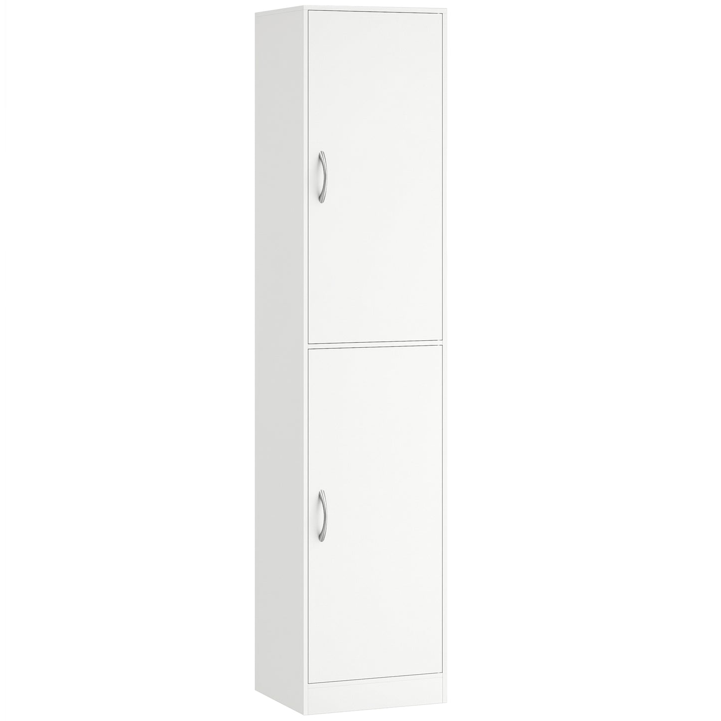 Bibliotecă Înaltă 180 cm, Raft Modern cu 5 Niveluri Reglabile, Mobilier Independent pentru Living, Dormitor, Birou, Alb