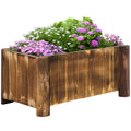 Ghiveci Rectangular pentru Plante din lemn de Brad, 70x35x30cm