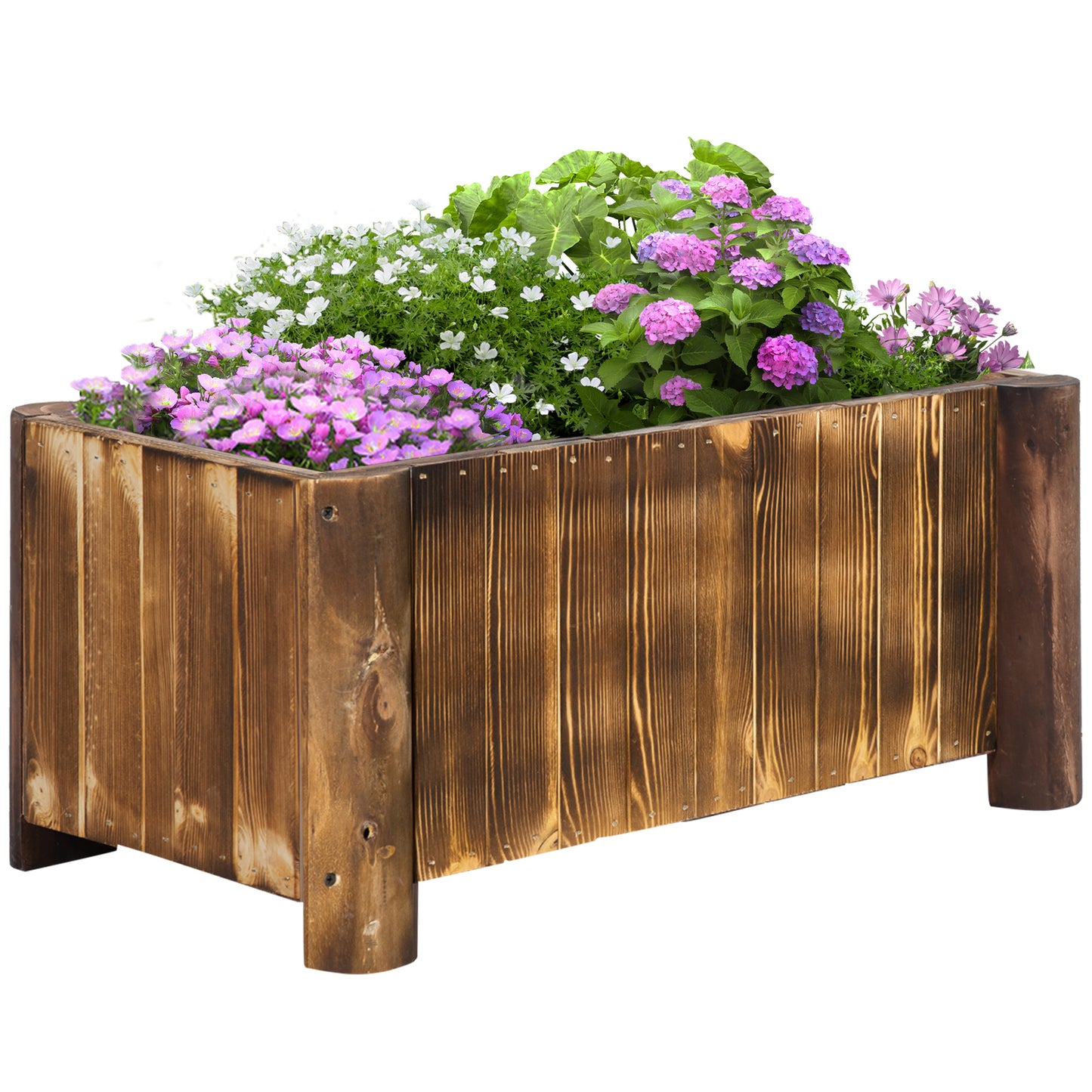 Ghiveci Rectangular pentru Plante din lemn de Brad, 70x35x30cm