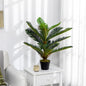 Plantă Artificială de Palmă cu 18 Frunze și Vas Inclus pentru Interior, Înălțime 85 cm, Verde