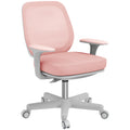 Scaun de birou ergonomic, reglabil pe înălțime, cu 5 roți, 55x48x82.5-94.5 cm, roz