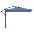 Umbrelă de Soare Suspendată cu Rotire la 360°, Mâner cu Manivelă și Înclinare, 300x325x230 cm, Kaki