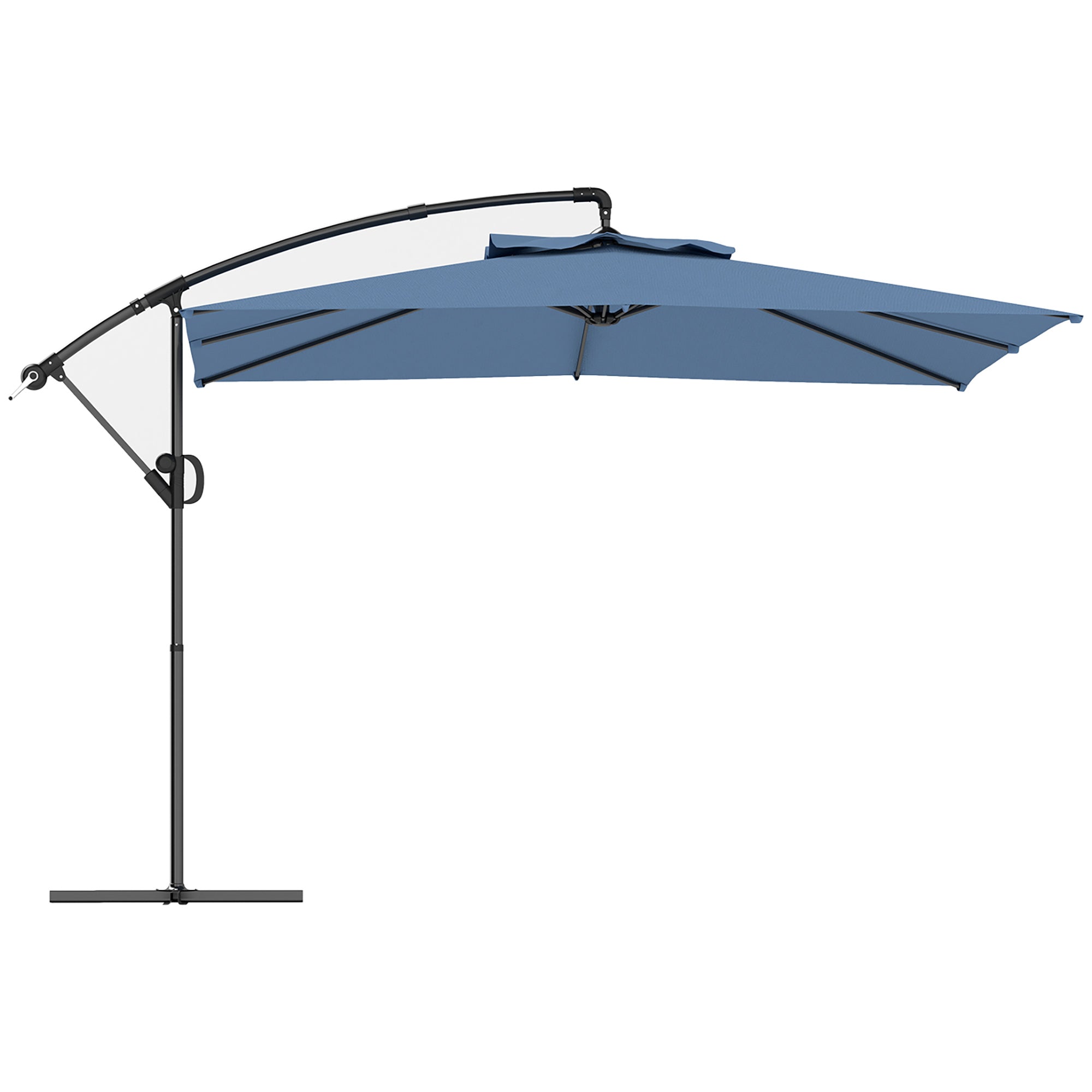 Umbrelă de Soare Suspendată cu Rotire la 360°, Mâner cu Manivelă și Înclinare, 300x325x230 cm, Kaki