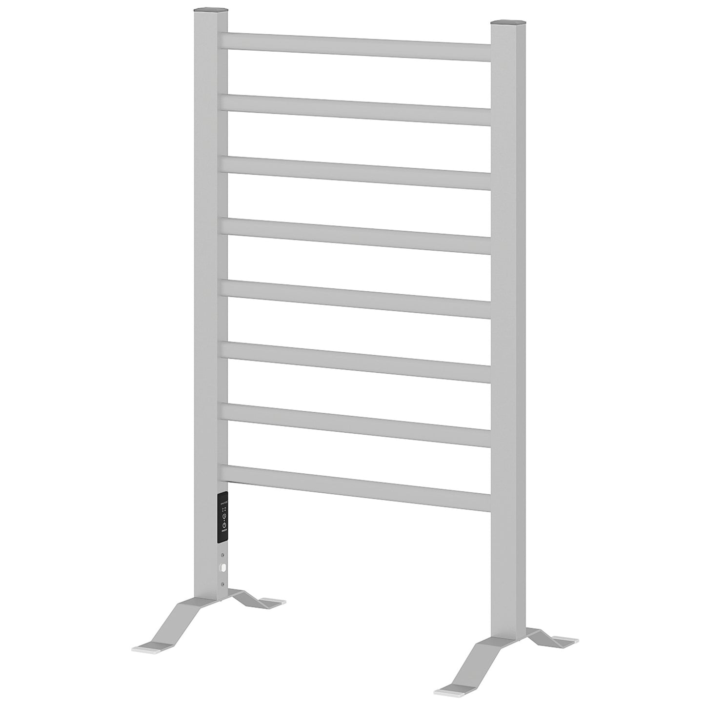 Uscător Electric pentru Prosoape de Podea sau Perete 150W cu Temporizator 2-4 Ore, 53x35x90 cm, Argintiu