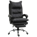 Fotoliu Birou Negru – Rabatabil, Suport Picioare & Ergonomic