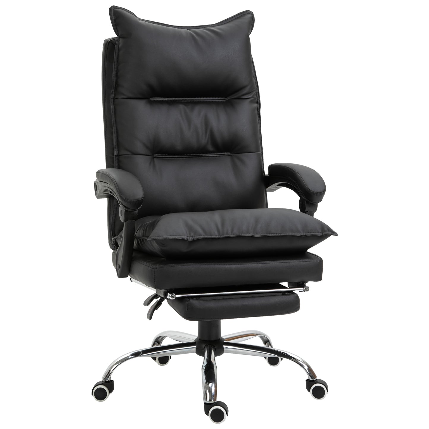 Fotoliu Birou Negru – Rabatabil, Suport Picioare & Ergonomic