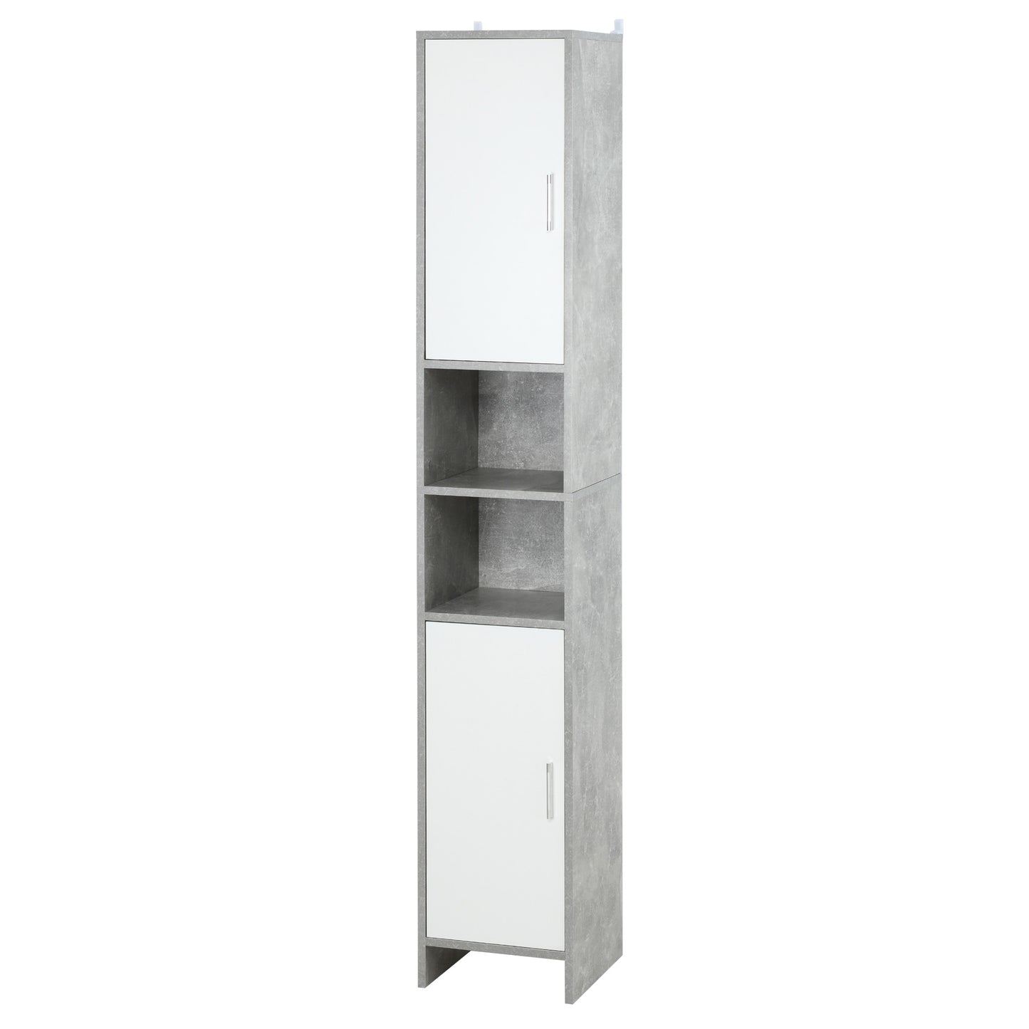 Dulap Baie Coloana – 30×30×180 cm, Lemn Efect Ciment