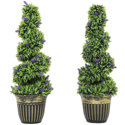 Set de Două Plante Artificiale Lavandă 90 cm