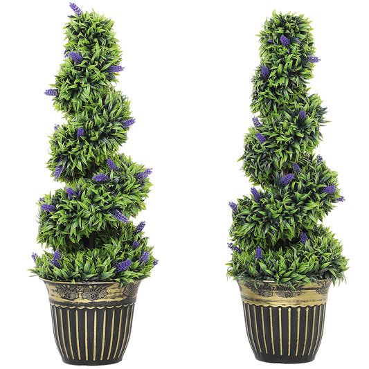 Set de Două Plante Artificiale Lavandă 90 cm