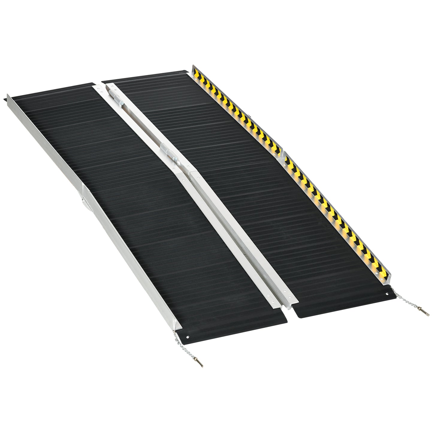 Rampă pliabilă și antiderapantă pentru scaun cu rotile din aluminiu, 152x73cm, Capacitate 272kg