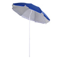 Umbrelă de Plajă Înclinabilă cu Strat Reflectorizant, din Oțel și Poliester, Ø1.7x2.05 m, Albastră