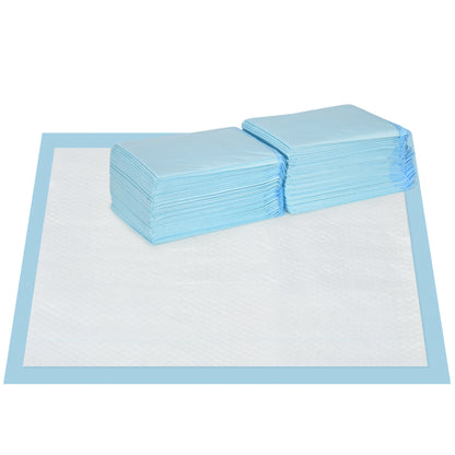 Set 80 Covorașe Igienice pentru Câini, 6 Straturi, Material Nețesut, Hârtie și PE, 60x60 cm, Albastru și Alb