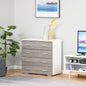 Comoda cu 4 sertare din lemn cu manere din aluminiu 76x35x72cm
