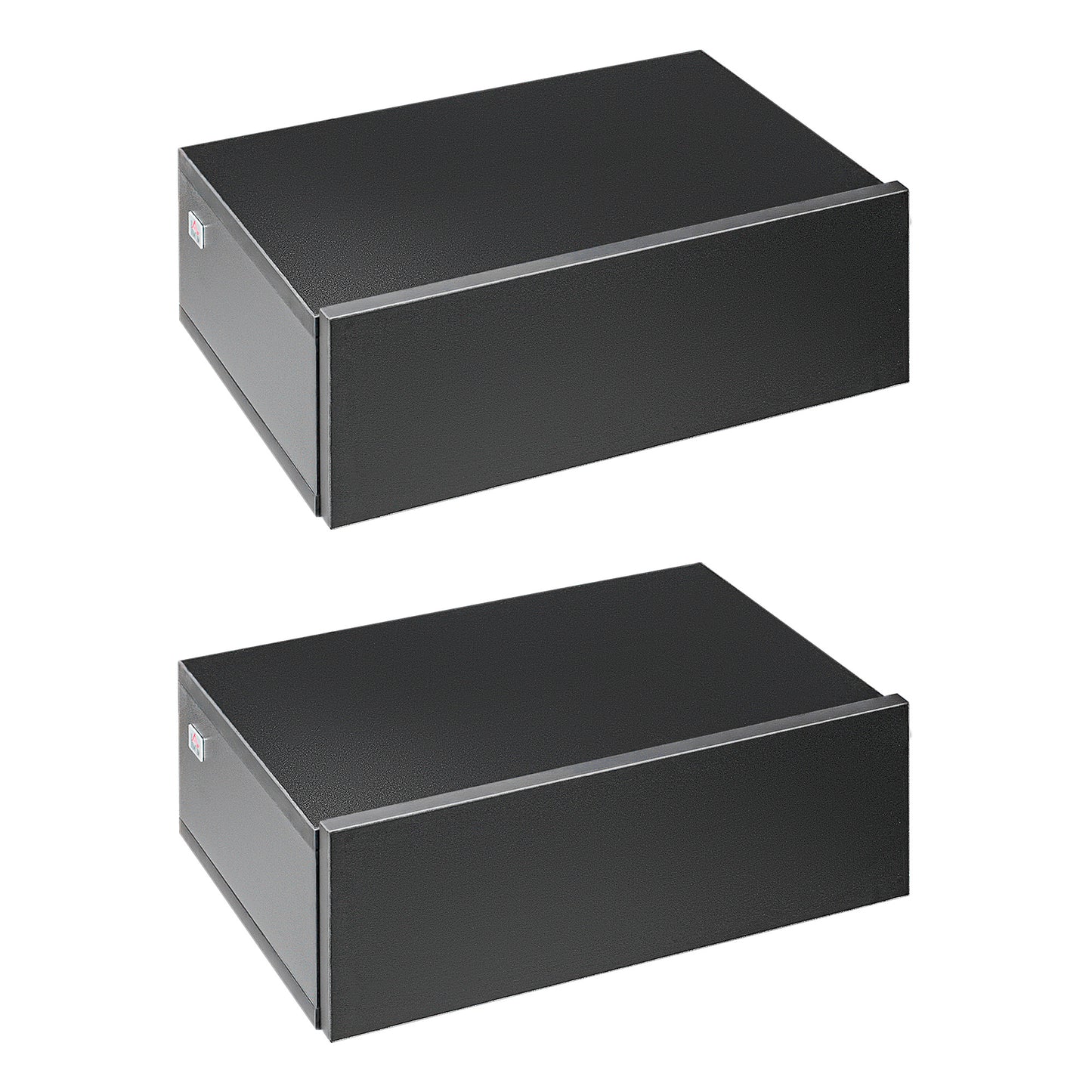 Set 2 Noptiere Suspendate Moderne din Lemn pentru Dormitor, 40x30x15cm, Negru