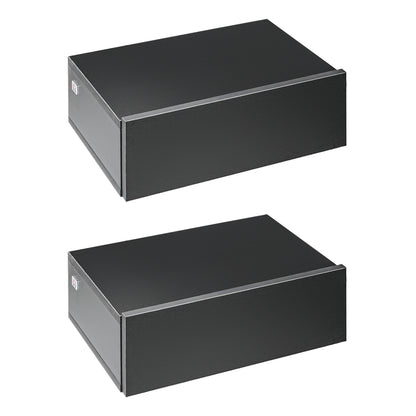 Set 2 Noptiere Suspendate Moderne din Lemn pentru Dormitor, 40x30x15cm, Negru