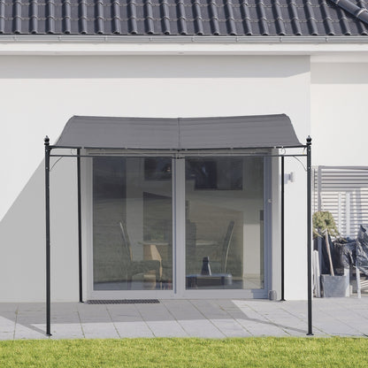 Pavilion Cort Foisor 3x3m pentru Gradina sau Terasa cu perdea Gri