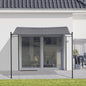 Pavilion Cort Foisor 3x3m pentru Gradina sau Terasa cu perdea Gri