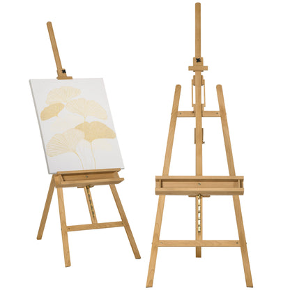 Șevalet pentru Pictură Pliabil din Lemn de Fag cu Înălțime și Unghi Reglabil, 65x110x180-235 cm