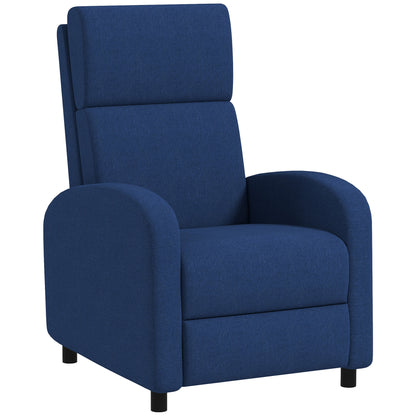 Fotoliu Relax Reclinabil Manual până la 160° cu Suport pentru Picioare, Albastru