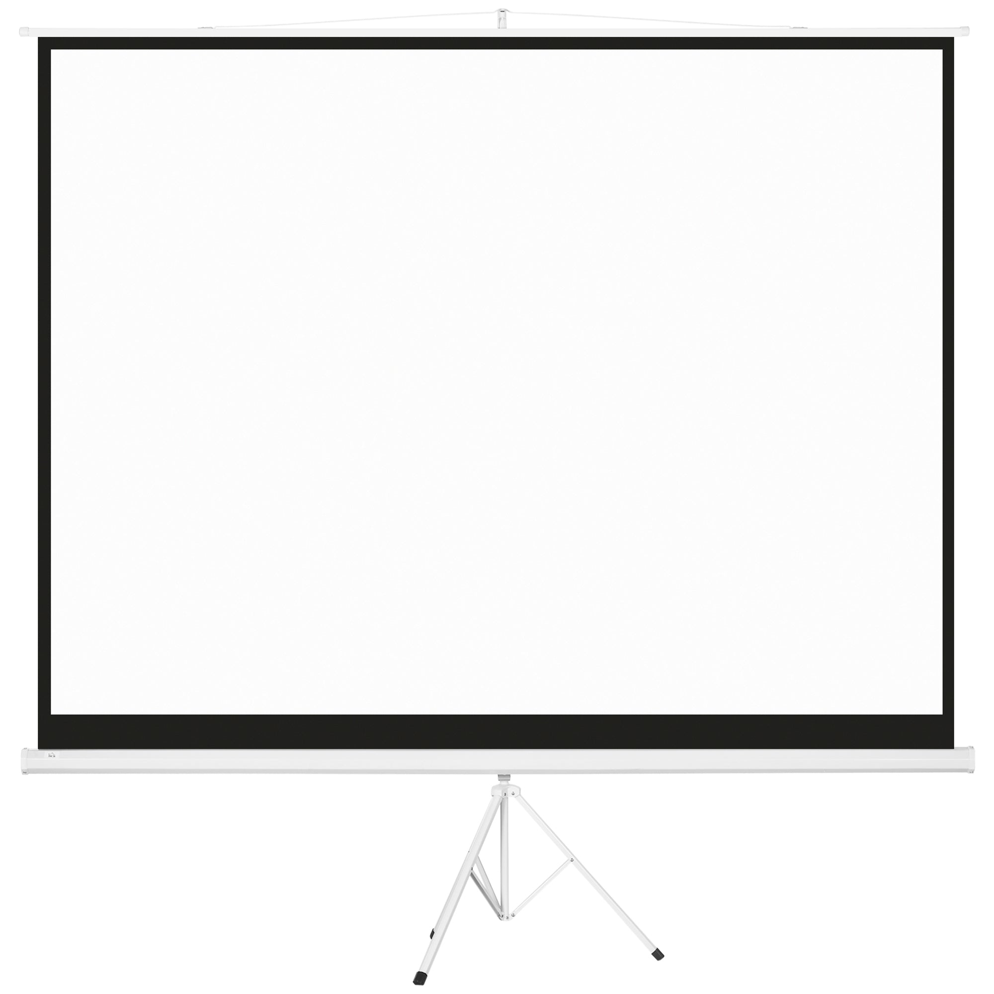 Ecran Proiector 120" Format 4:3 din Material Textil, Plastic și Metal cu Trepied, 244x190 cm, Alb