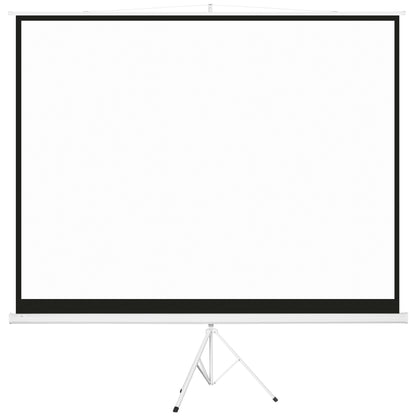 Ecran Proiector 120" Format 4:3 din Material Textil, Plastic și Metal cu Trepied, 244x190 cm, Alb
