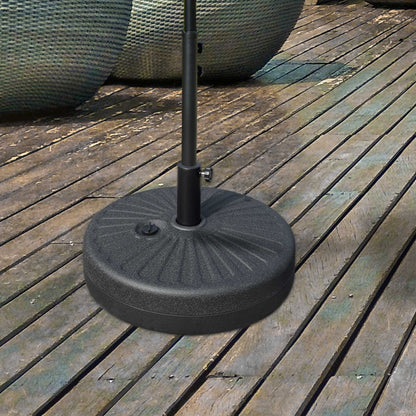 Baza pentru Umbrela de Gradina cu Stalp Central Φ3.8cm si 4.8cm, Soclu pentru Umbrela care se Umple cu Apa sau Nisip, Negru
