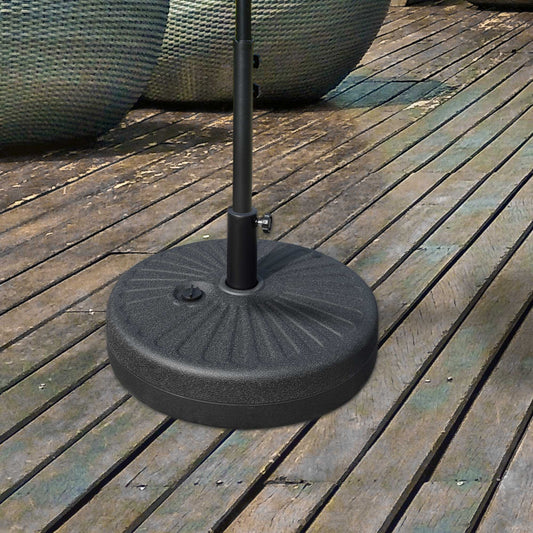 Baza pentru Umbrela de Gradina cu Stalp Central Φ3.8cm si 4.8cm, Soclu pentru Umbrela care se Umple cu Apa sau Nisip, Negru