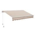 Copertină Extensibilă pentru Exterior, Copertină Roll-Up cu Deschidere Manivelă, 295x200 cm, Bej