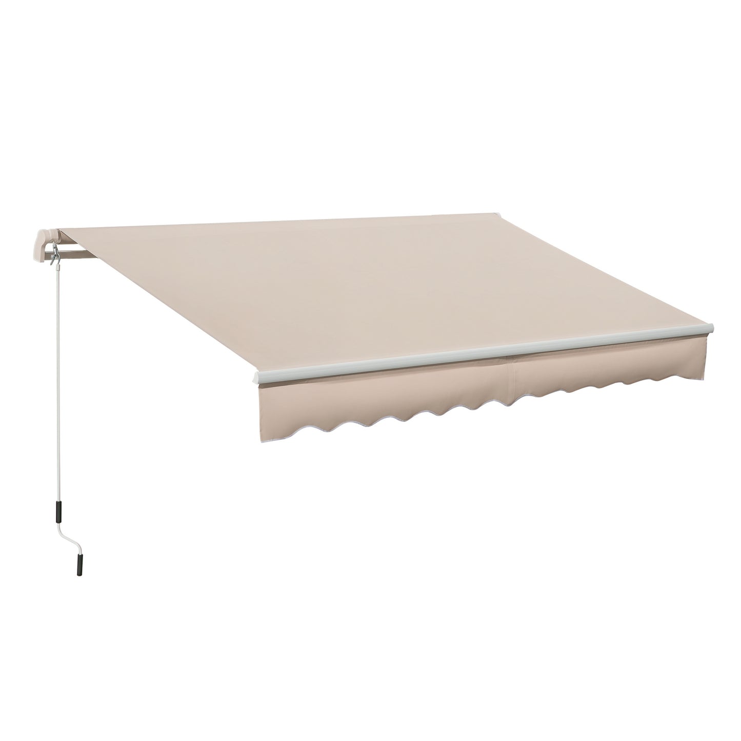 Copertină Extensibilă pentru Exterior, Copertină Roll-Up cu Deschidere Manivelă, 295x200 cm, Bej