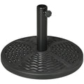 Baza de umbrela de gradina  rotunda cu efect de ratan ø45cm, baza cu greutate de 9,5 kg, negru