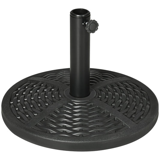 Baza de umbrela de gradina  rotunda cu efect de ratan ø45cm, baza cu greutate de 9,5 kg, negru