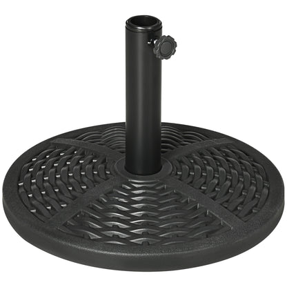 Baza de umbrela de gradina  rotunda cu efect de ratan ø45cm, baza cu greutate de 9,5 kg, negru