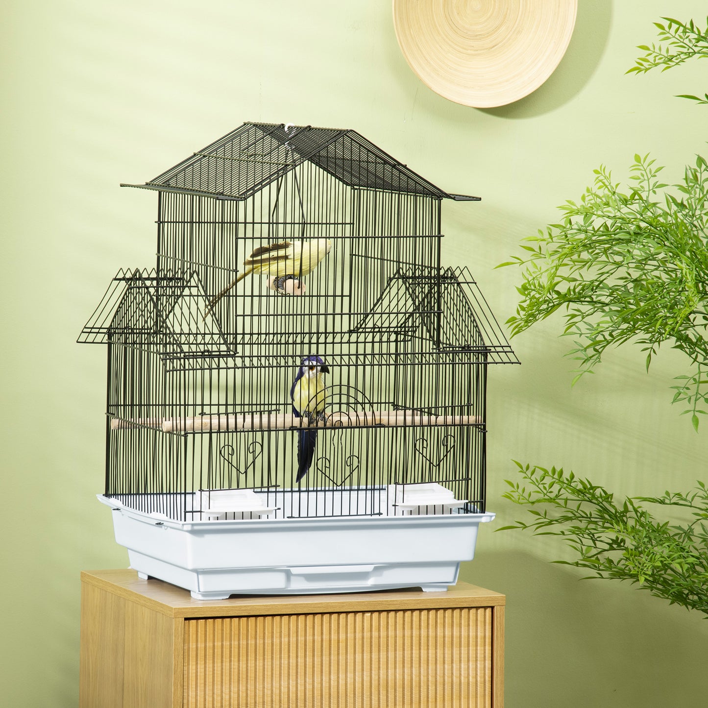 Cusca Pasari 50×41×63 cm – Cu Maner Transport & Tava Detasabila