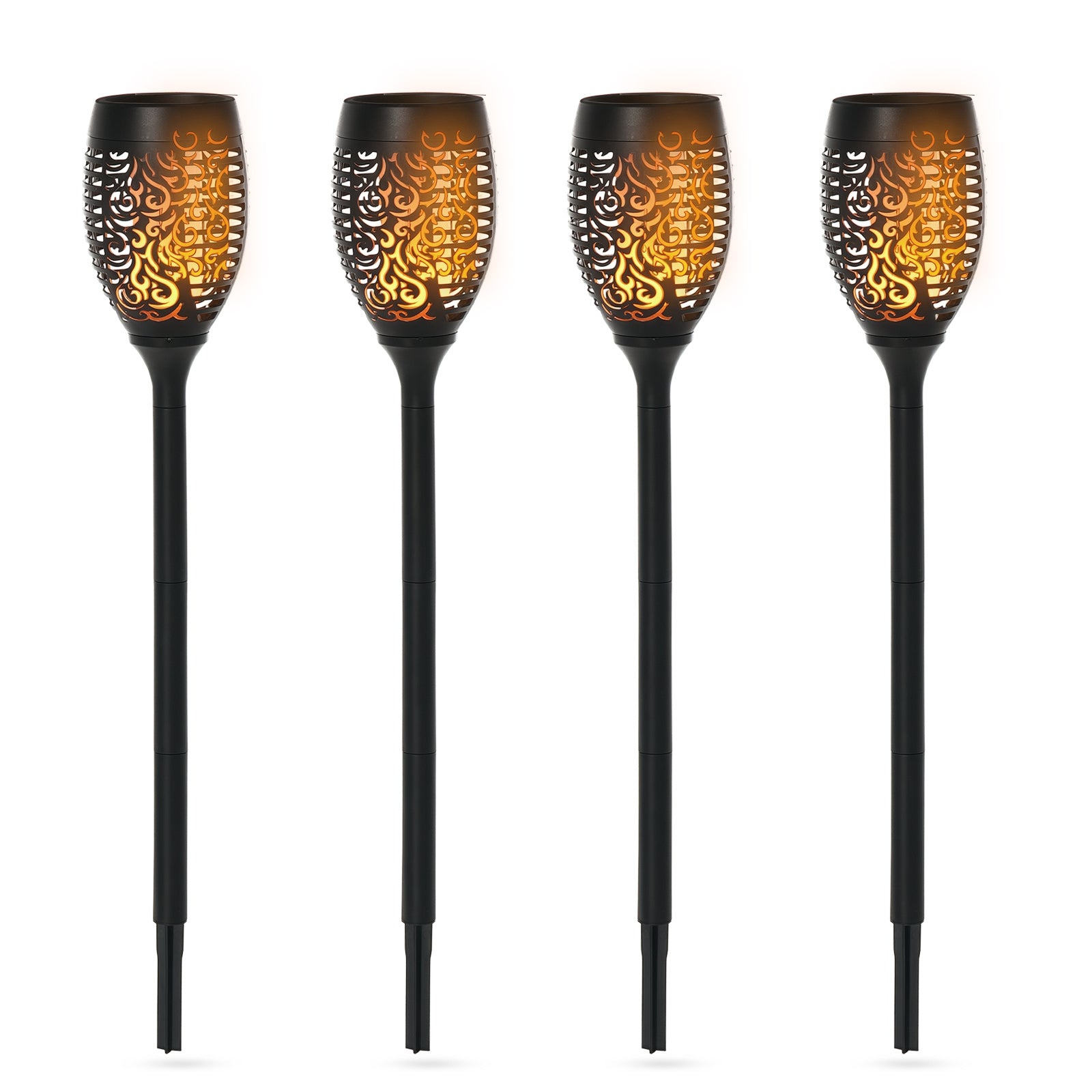 Set 4 Lampi Solare LED Exterior Ø12×72 cm