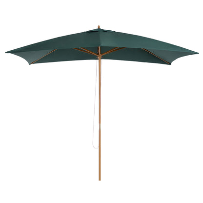 Umbrela din Lemn pentru Extern Gradina 2X3M Verde