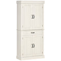 Bufet Bucatarie – Stil Colonial Lemn Alb 80×35×180 cm