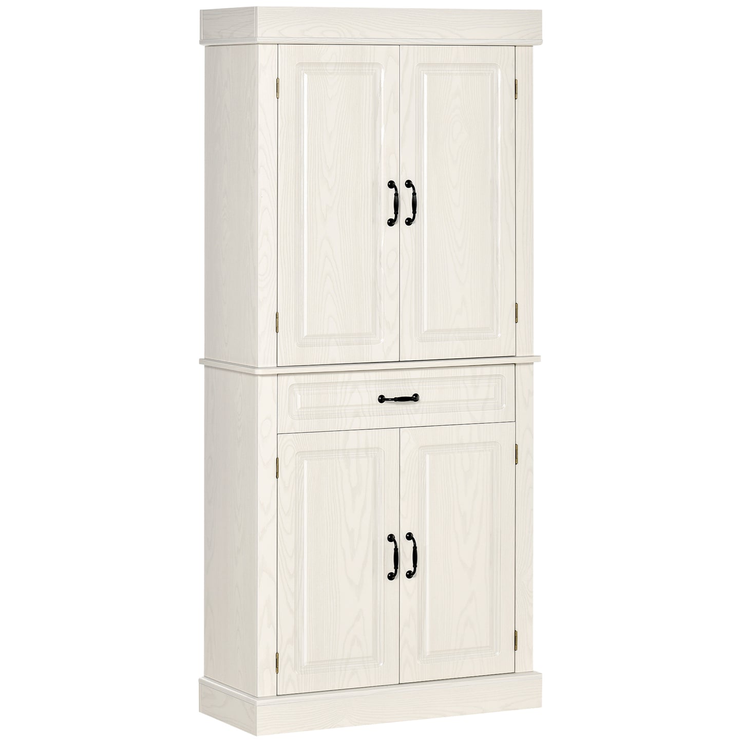 Bufet Bucatarie – Stil Colonial Lemn Alb 80×35×180 cm