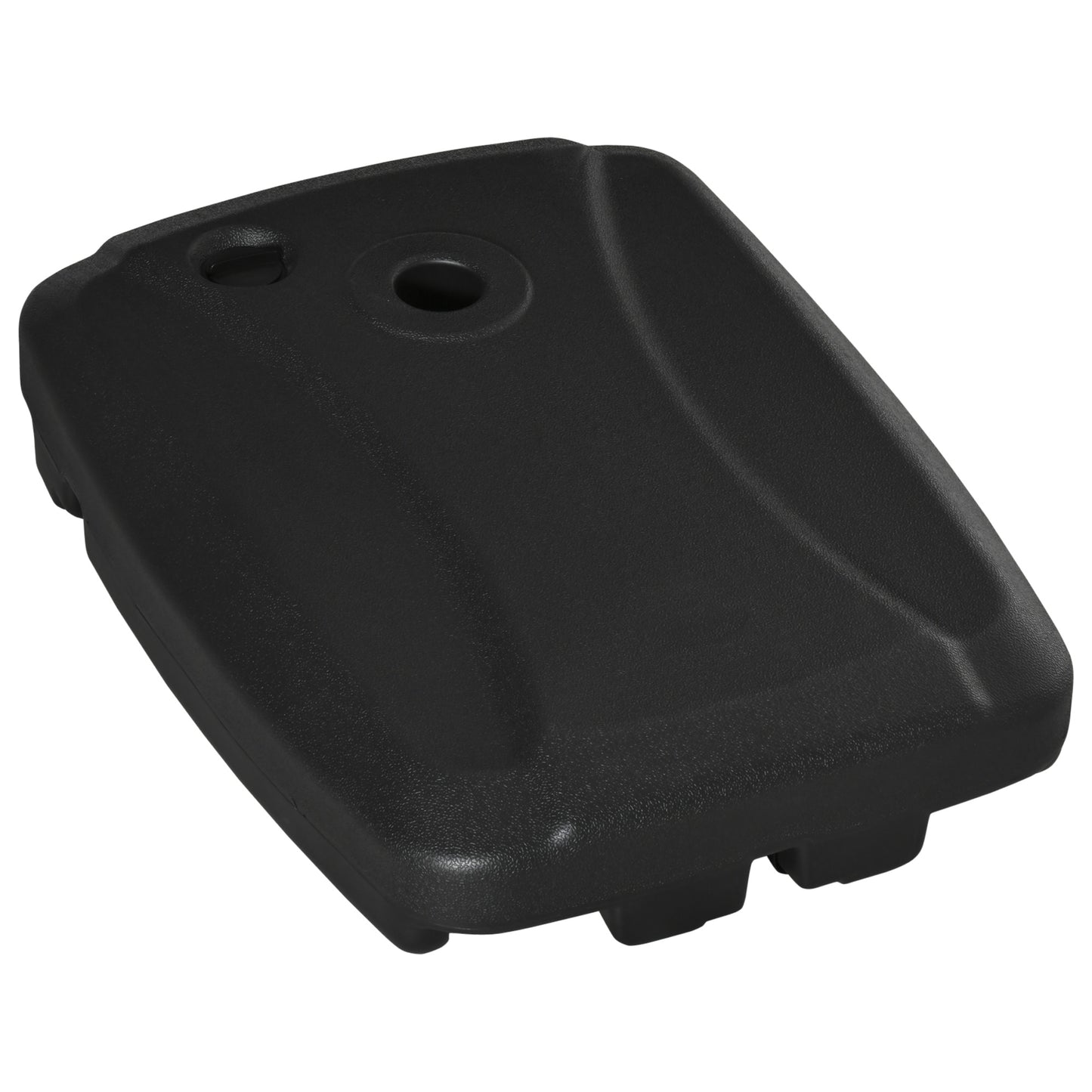 Bază pentru Umbrelă de Soare cu Braț, Umplibilă până la 75 kg, cu Bază în Formă de T Inclusă, 80x60x17 cm, Neagră